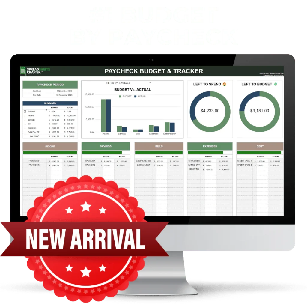 2026 Budget by Paycheck - Spreadsheet de presupuesto personal