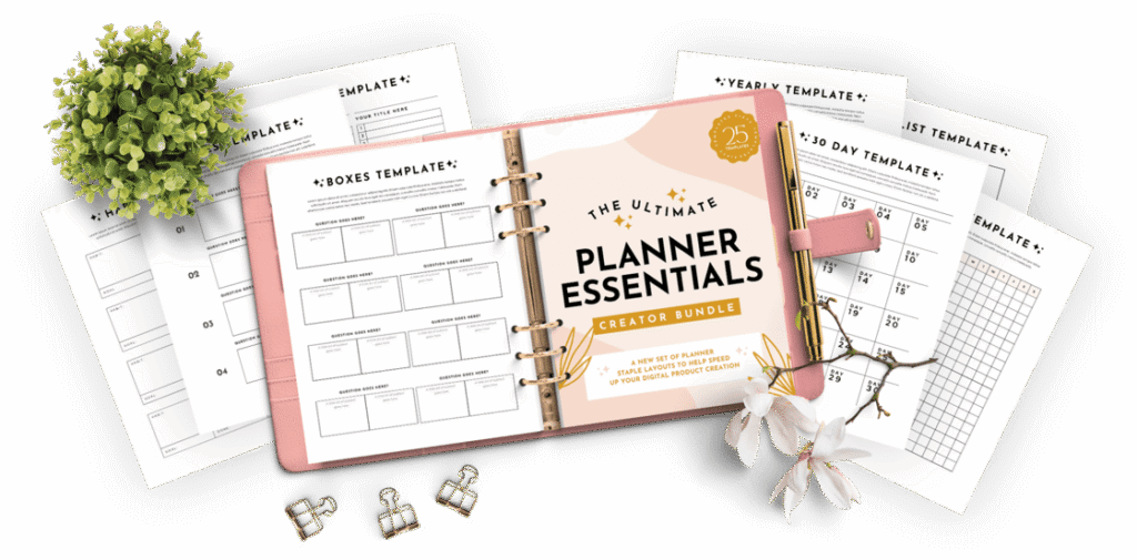 Bundle VIP de plantillas para planners digitales con reventa - modelo Jessa