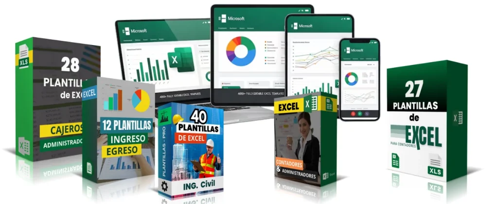 Pack de 48 plantillas Excel para gestión de negocio