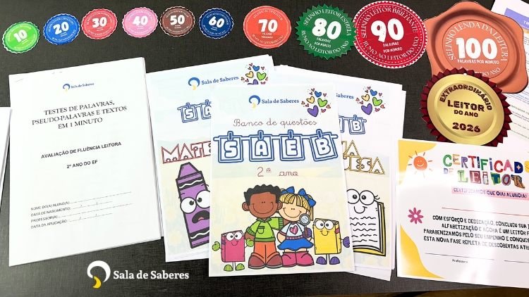 Pacote 2º Ano SAEB + Fluência Leitora: PDF imprimible para lectura inicial