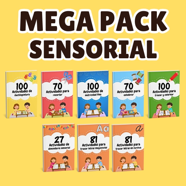 Mega Pack Sensorial para Niños: +600 actividades imprimibles de estimulación temprana