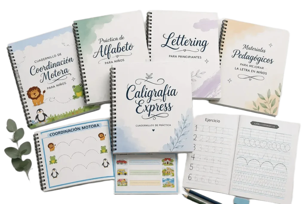 Método Caligrafía Express: 200 páginas de ejercicios PDF para mejorar la letra en 14 días
