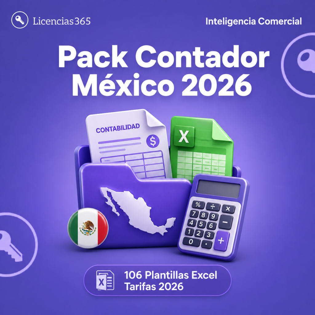 Pack Contador México 2026: 106 plantillas Excel para contadores (ISR, nómina, IMSS, ISN, CFDI 4.0)