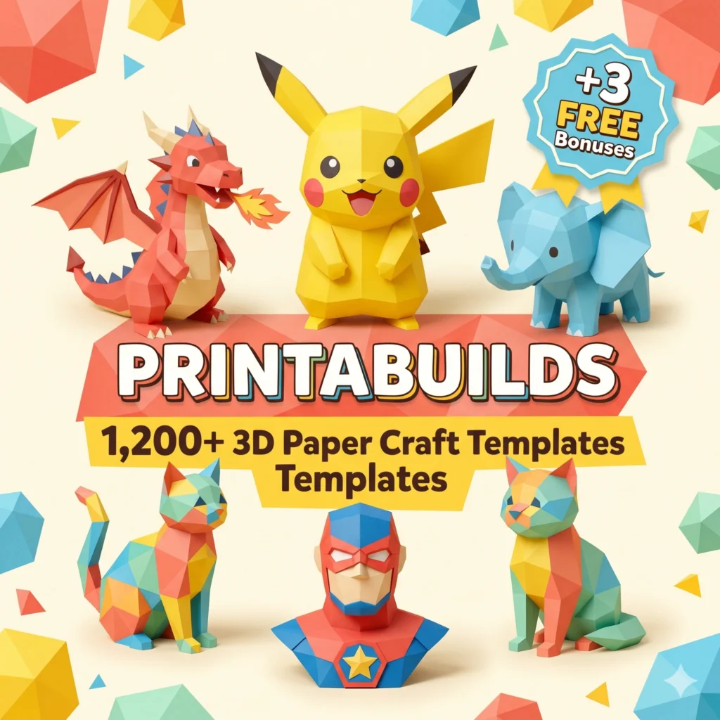 PrintaBuilds: bundle digital de 1.200+ manualidades 3D imprimibles para niños