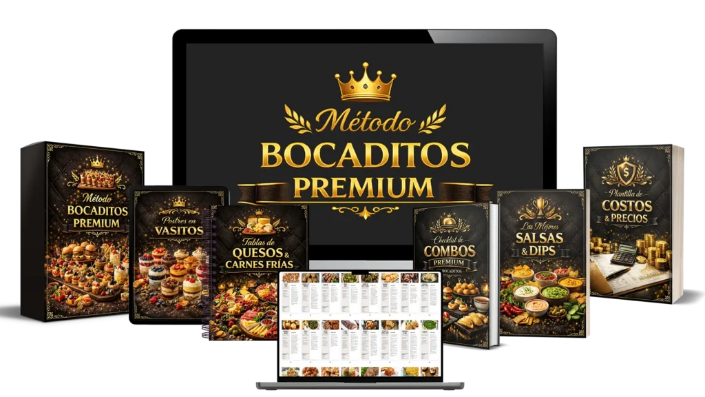 Bocaditos Premium: pack de +250 recetas gourmet para vender en eventos