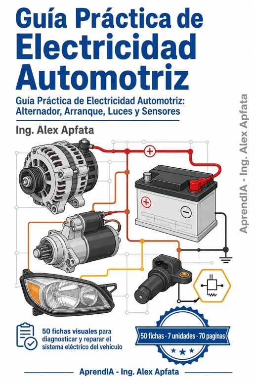 Electricidad Automotriz Práctica: guía visual PDF de 70 páginas para diagnosticar y reparar