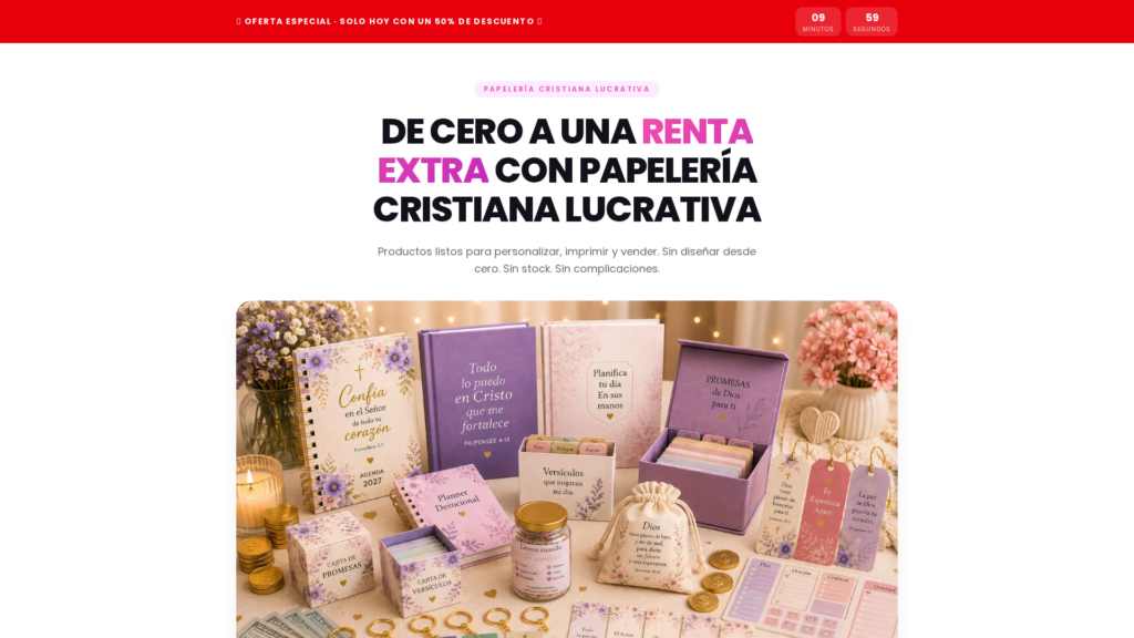 Papelería Cristiana Lucrativa: pack digital para imprimir y vender